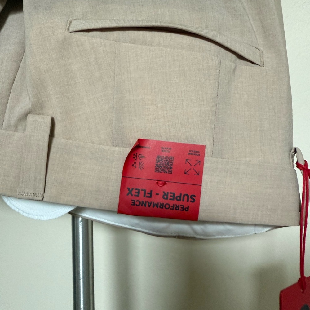 Beige Performance Flex Pants